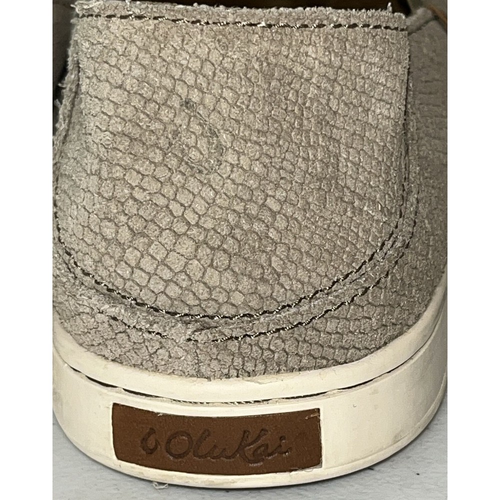 Olukai Pehuea Women's 7W Leather Loafer Slip On Clay Taupe Brown 20329-LH10 - Picture 5 of 9